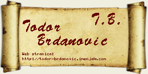 Todor Brdanović vizit kartica